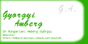 gyorgyi amberg business card