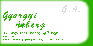 gyorgyi amberg business card